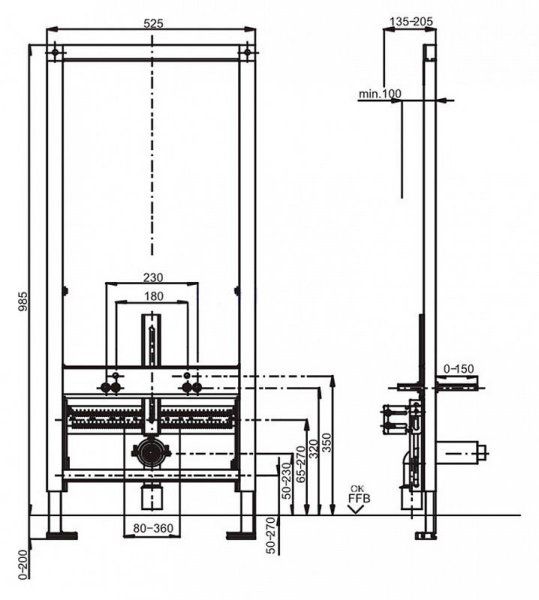Система инсталляции для биде Sanit INEO 90.662.00.Т000