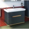 Тумба с раковиной VitrA Sento 60838 100 матовый антрацит