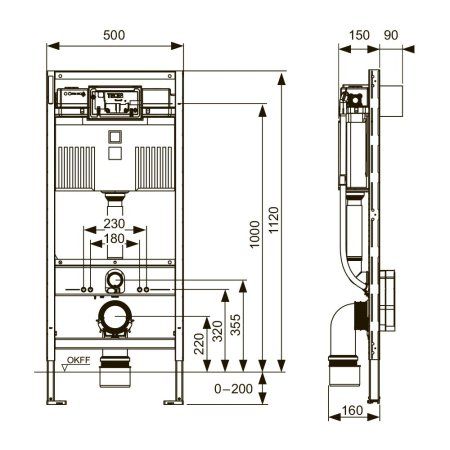 Система инсталляции для унитазов Tece TECEprofil 9300379