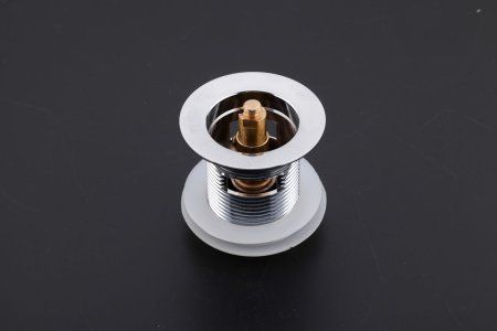 Донный клапан для раковины с переливом Frap F60-2, хром