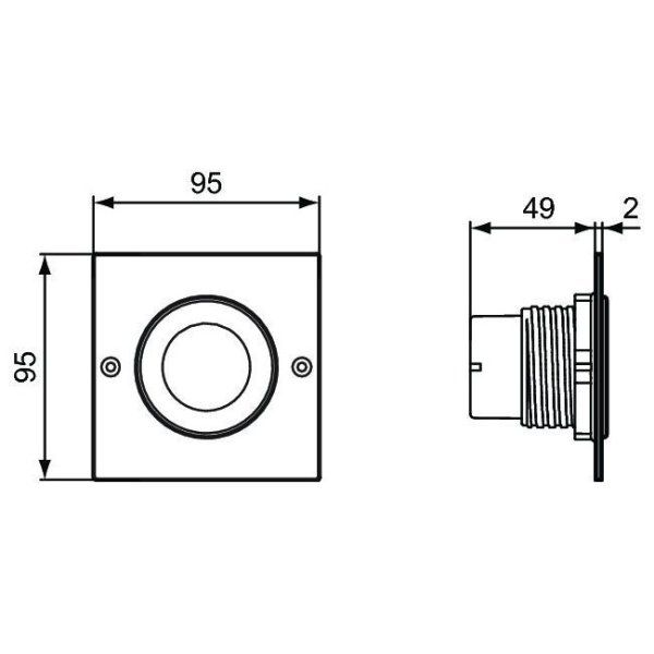 Кнопка смыва Ideal Standard Prosys Septa Pro R0135MY нержавеющая сталь