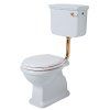 Унитаз напольный Simas Lante LA02bi с низким бачком, с передней ручкой золото
