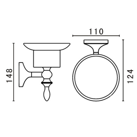 Мыльница Art&Max Bohemia AM-E-4299-Do золото