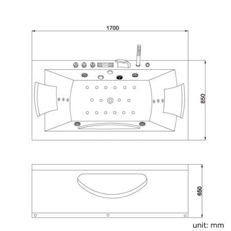 Акриловая ванна Grossman GR-17085 170х85
