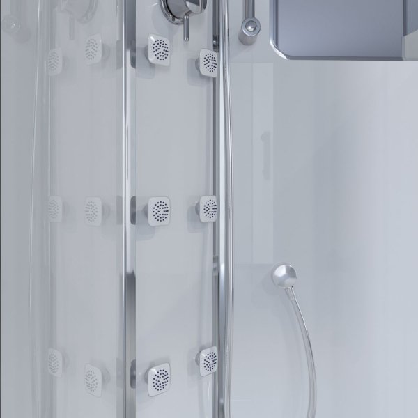 Душевая кабина Niagara Ultra 120x120x220 стекло прозрачное с матовой полосой/профиль хром