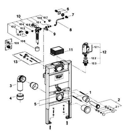 Система инсталляции Grohe Rapid SL 38526000 для унитазов