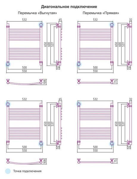 Полотенцесушитель водяной Сунержа Богема 600x500 состаренная бронза выгнутый