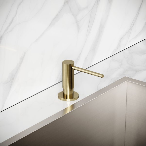 Дозатор для кухонной мойки Sancos, объем 500 мл, цвет брашированное золото,  SC40100BG