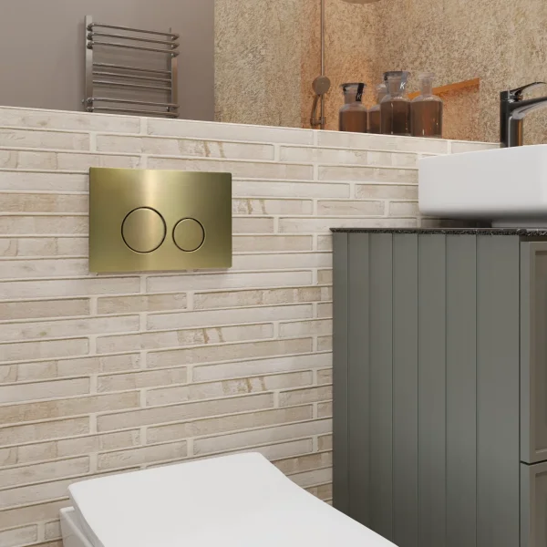 Кнопка смыва Charus Robusto FP.330.BTG.05для инсталляции, темное золото матовый