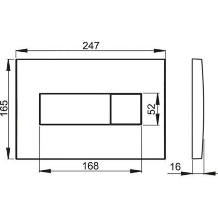 Кнопка смыва AlcaPlast  M370S сенсорная, белый