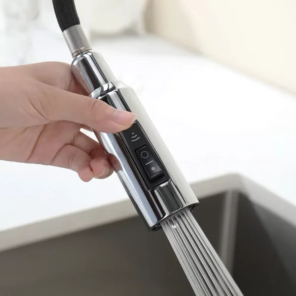 Смесители для кухни с выдвижной лейкой и под фильтр Vieir V15060-L хром