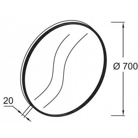 Зеркало Jacob Delafon Odeon Rive Gauche EB1177-S14 70 черный сатин