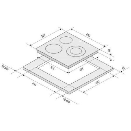 Варочная панель Krona DELIZIA 45 BL