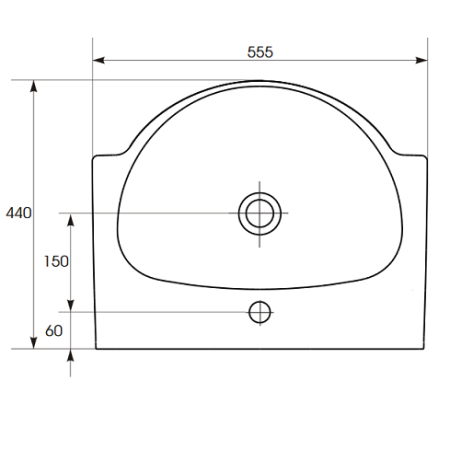 Раковина Cersanit Nati UM-NAT55/1 55