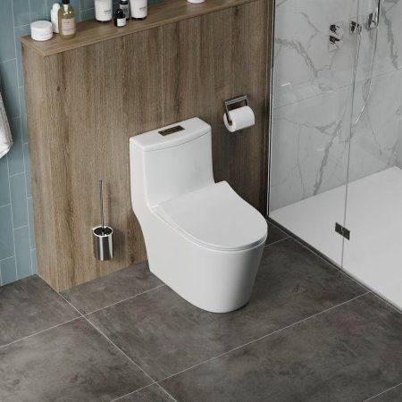 Унитаз напольный моноблок Teymi Solli безободковый, сиденье микролифт T41101