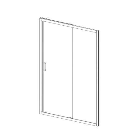 Душевая дверь Vincea Alpha VDS-3AL110MT 110x190 текстурное/хром