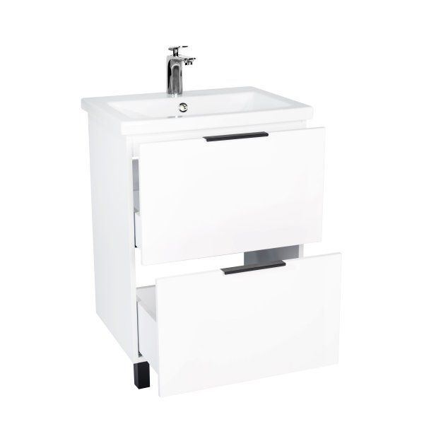 Тумба VIANT "Берлин" MODUO 60 2 ящика белая 444х570х820 (VBER60MDBEL-T2Y)