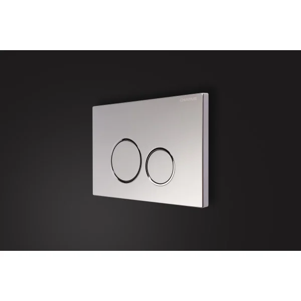 Кнопка смыва Charus Spazio FP.330.46.01 для инсталляции, матовый хром/хром/матовый хром