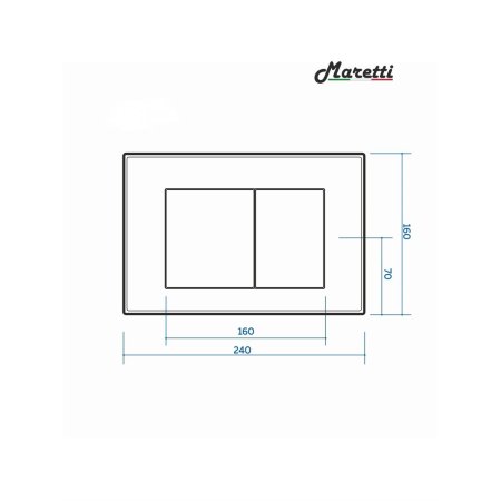 Клавиша смыва Maretti Sofia AC12SF-015, хром