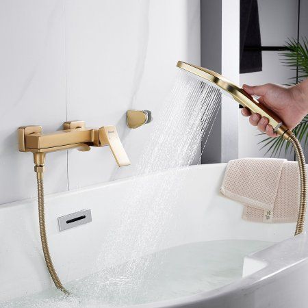 Смеситель для ванны однорычажный  Shevanik S4002G, Золотой сатин