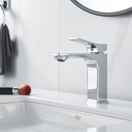 Смеситель для раковины однорычажный с гайкой Shevanik S6101, Хром