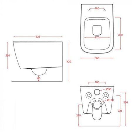 Унитаз подвесной ArtCeram A16  Rimless ASV003 01;00 белый глянцевый
