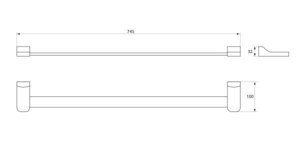 Полотенцедержатель RUSH Thira (TR36531В)
