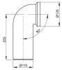 Отвод AlcaPlast A90-90