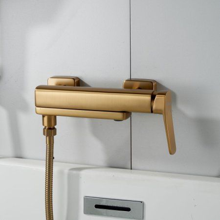 Смеситель для ванны Shevanik S9VP95MD2GMW, Золотой сатин