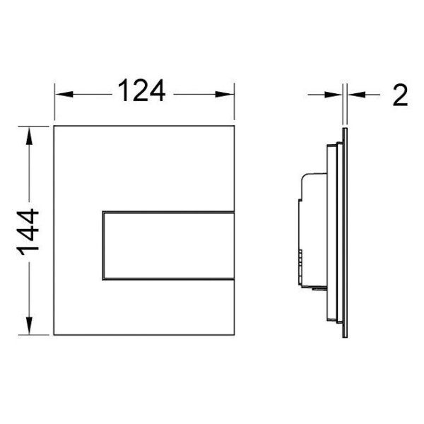 Кнопка смыва Tece Square Urinal 9242814 белый матовый