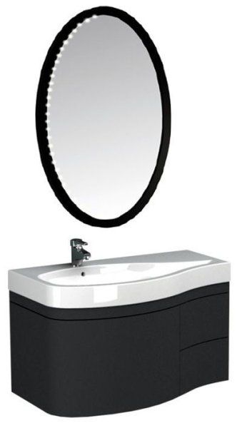 Тумба под раковину Aquanet Сопрано 1-95 00169662 L, ящик, черная