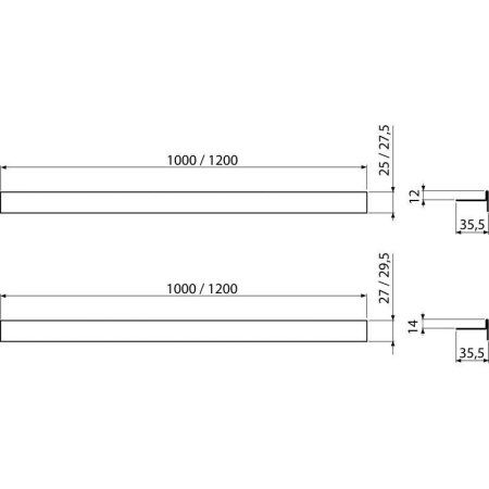 Рейка AlcaPlast APZ906M/1000 для пола с уклоном, двухсторонняя