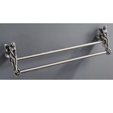 Полотенцедержатель Art&Max Fairy AM-0988-T двойной серебро