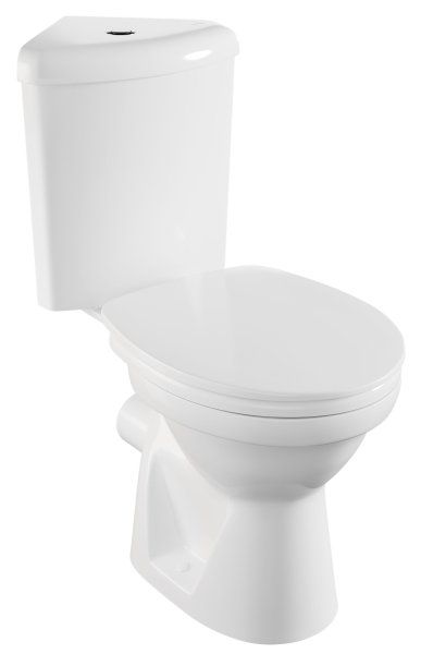 Унитаз-компакт угловой Norm Wenkel 360х770х805, сиденье термопласт с микролифтом, белый (9854B099-7200)