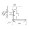 Смеситель Ledeme L73216 нержавеющая сталь