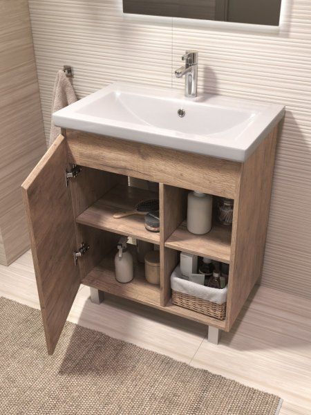 Тумба под раковину VIGO Milos 700-1-0 (Como) дуб золотой, поставляется в разобранном виде (317 дуб золотой)