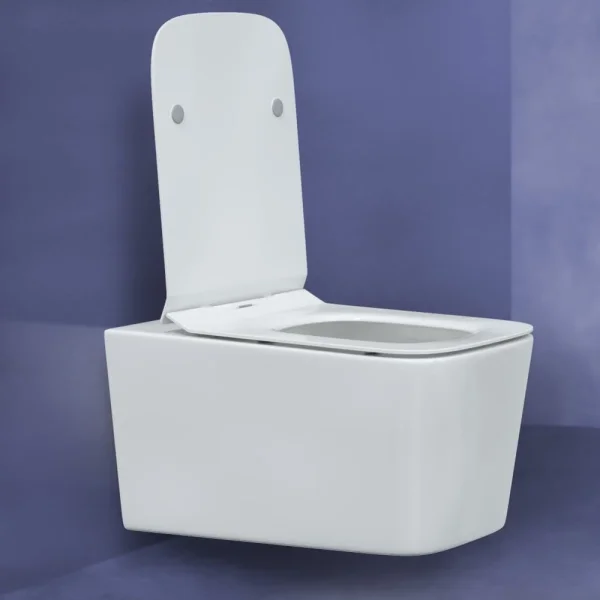 Унитаз подвесной Berges Floe 082121 безободковый, с сиденьем микролифт, белый