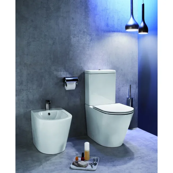 Унитаз-компакт Jacob Delafon Rodin+ UJAB102-00 + ETAB232-00 + E23280-00 безободковый, с сиденьем микролифт, белый