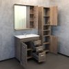 Зеркало-шкаф COMFORTY "Марио-75" дуб темный