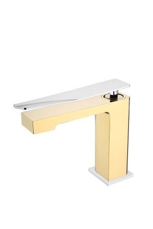 Смеситель для раковины низкий Boheme Q Gold-Chrome Boheme Q 141-GCR.2,