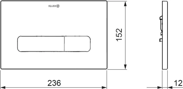 Инсталляция для унитаза Kludi Unifix 79101 + 30PP0153 с кнопкой смыва, белый матовый