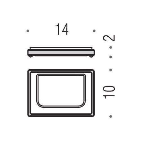 Мыльница Colombo Look B1640.BM настольная, белый матовый