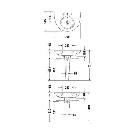 Раковина Duravit Starck 1 0405750000