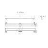 Душевой лоток Berges Wasserhaus Super Slim 091152 60 см хром глянцевый