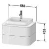 Тумба под раковину Duravit Happy D.2 Plus HP496009292 65 каменно-серый лак