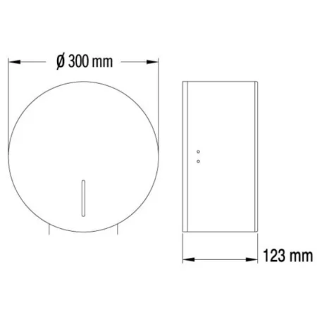 Диспенсер туалетной бумаги Mediclinics PR0787, 
Белый