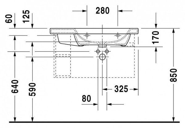 Мебель для ванной Duravit DuraStyle 80 темный каштан с 2-мя полками