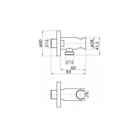 Шланговое подключение Cezares Articoli vari CZR-AI13-01 хром