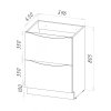 Тумба с раковиной BelBagno Marino MARINO-600-2C-PIA-BL-P 60 bianco lucido