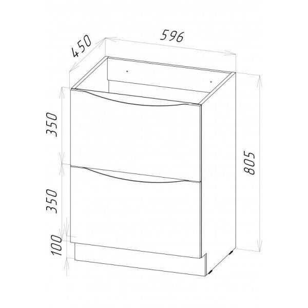 Тумба с раковиной BelBagno Marino MARINO-600-2C-PIA-BL-P 60 bianco lucido